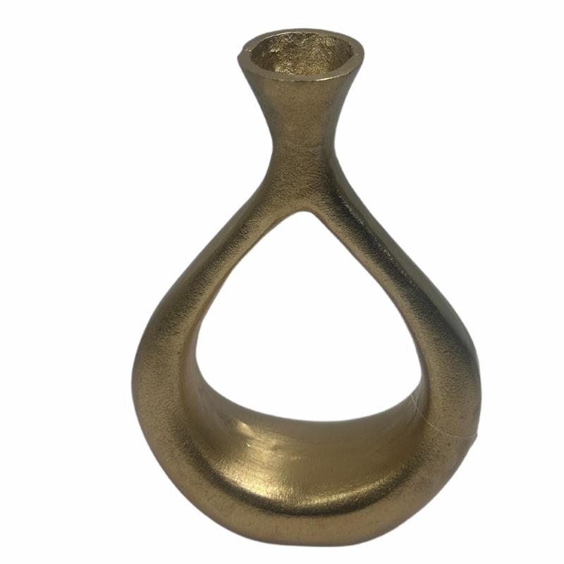 Candleholders |   9" Golden Teardrop-Hoop Candle Holder Candleholders Candleholders