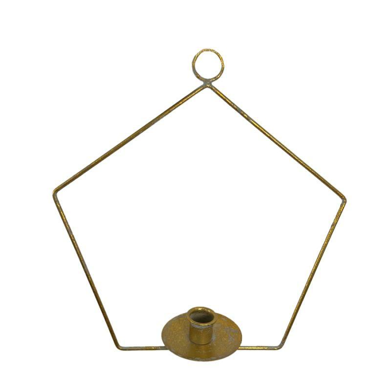 Candleholders |   Hanging Geometric Brass Taper Candle Holder Candleholders Candleholders