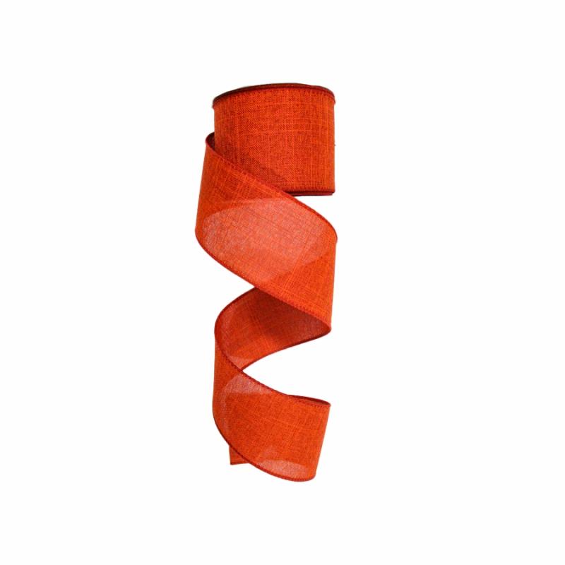 Canvas Ribbon |   2.5" X 10Yd Burnt Orange Canvas Ribbon Canvas Ribbon Canvas Ribbon