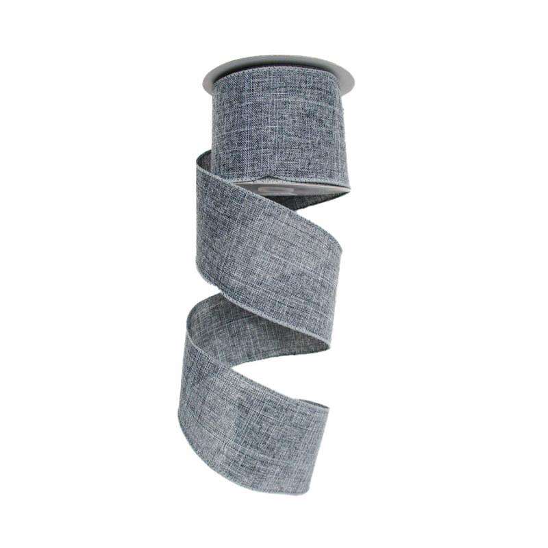 Canvas Ribbon |   2.5" X 10Yd Gray Canvas Ribbon Canvas Ribbon Canvas Ribbon