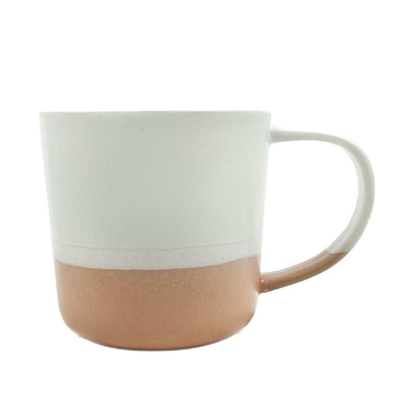 Coffee Mugs & Coasters |   14Oz Sandy Pink & Off White Coffee Mug Coffee Mugs & Coasters Coffee Mugs & Coasters