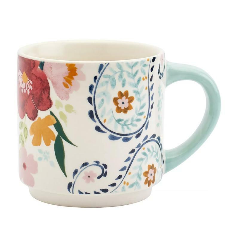 Coffee Mugs & Coasters |   16 Oz Stoneware Mug – Pasiley Floral Coffee Mugs & Coasters Coffee Mugs & Coasters