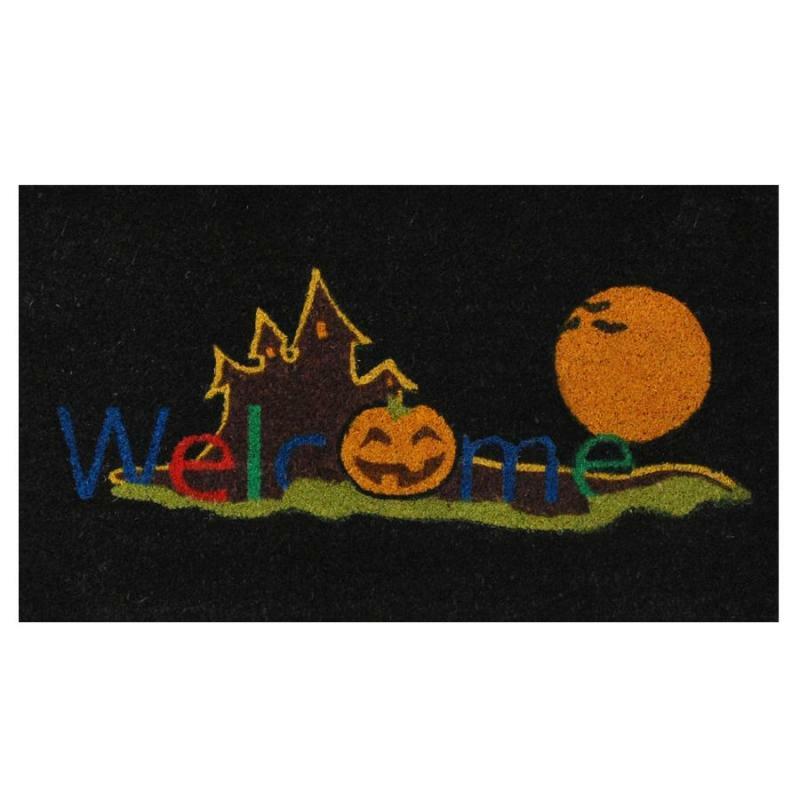 Coir Doormats |   Colorful J-O-L Welcome On Black Doormat Coir Doormats Coir Doormats