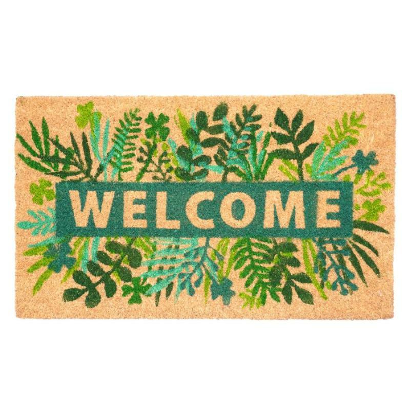 Coir Doormats |   Floral With Shamrocks Welcome Doormat Coir Doormats Coir Doormats