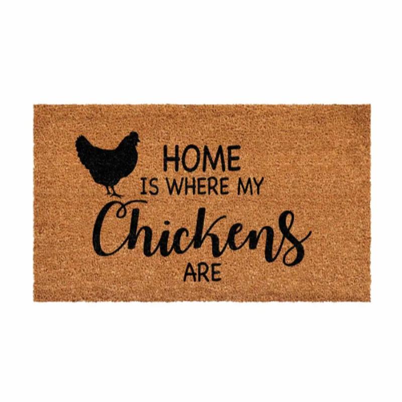 Coir Doormats |   Home Is Where My Chickens Are Doormat Coir Doormats Coir Doormats