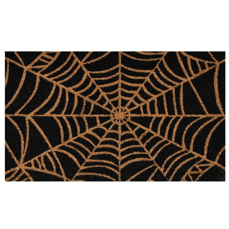 Coir Doormats |   Spider Web On Black Doormat Coir Doormats Coir Doormats