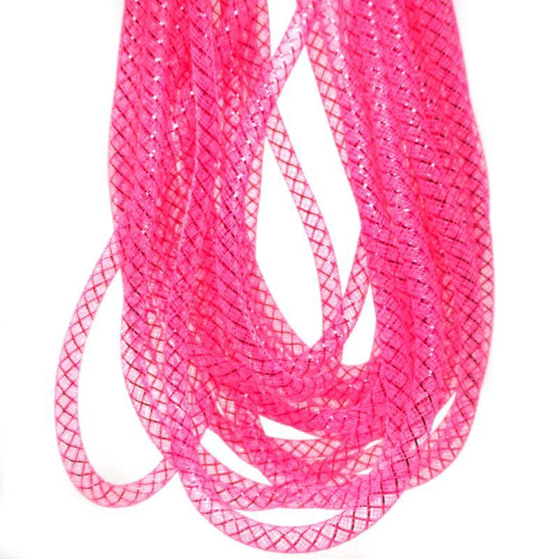 Deco Mesh & Mesh Tubing |   Mesh Tubing Fuchsia Crafting Deco Mesh & Mesh Tubing