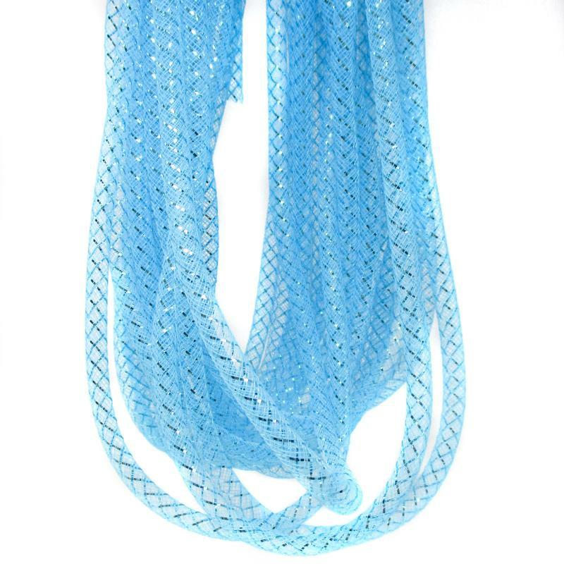 Deco Mesh & Mesh Tubing |   Mesh Tubing Light Blue Crafting Deco Mesh & Mesh Tubing