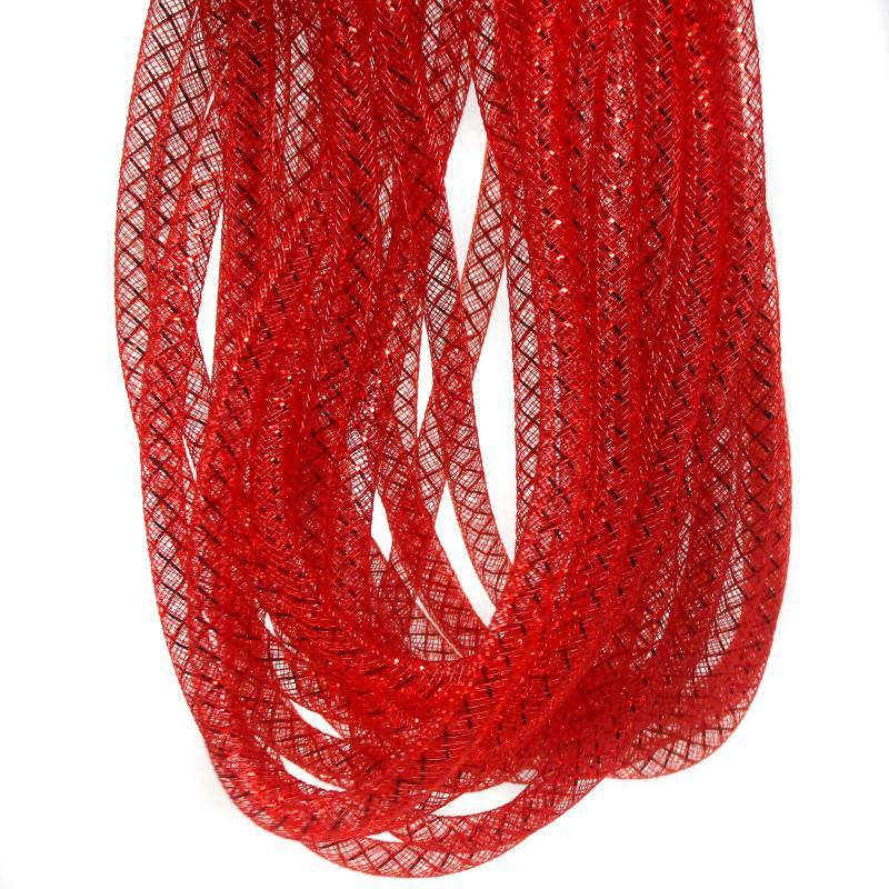 Deco Mesh & Mesh Tubing |   Mesh Tubing Red Crafting Deco Mesh & Mesh Tubing