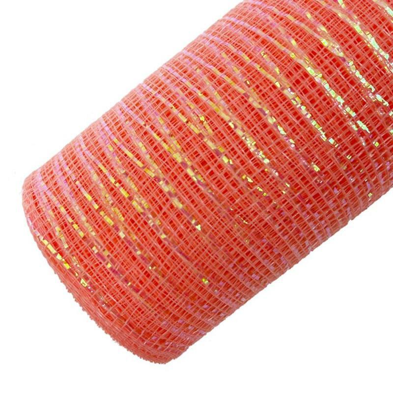 Deco Mesh & Mesh Tubing |   21"X10Yd Metallic Deco Mesh – Coral Crafting Deco Mesh & Mesh Tubing