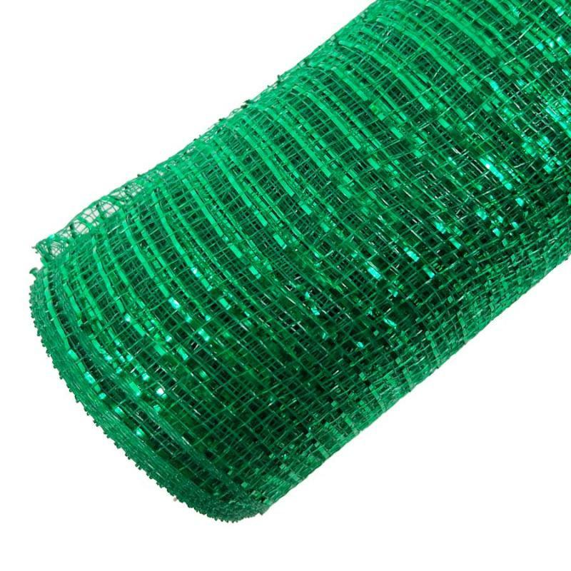 Deco Mesh & Mesh Tubing |   21"X10Yd Metallic Deco Mesh – Emerald Crafting Deco Mesh & Mesh Tubing