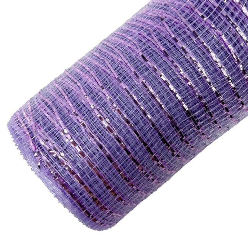 Deco Mesh & Mesh Tubing |   21"X10Yd Metallic Deco Mesh – Lavender Crafting Deco Mesh & Mesh Tubing