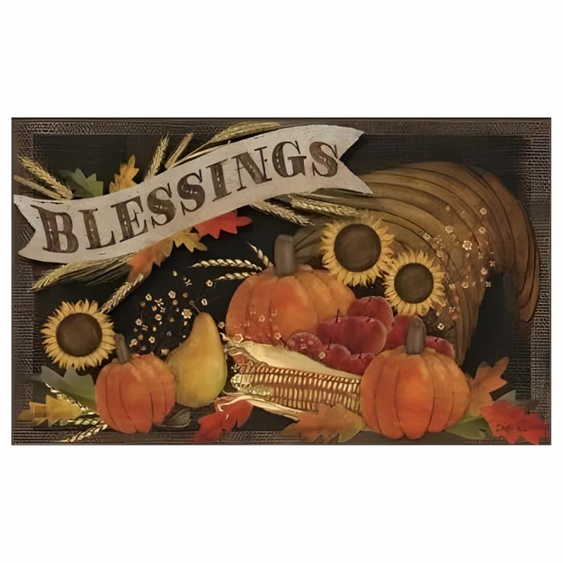 Doormats, Mat Inserts & Mat Trays |   Cornucopia Blessings Large Mat Doormats, Mat Inserts & Mat Trays Doormats, Mat Inserts & Mat Trays