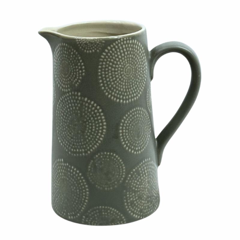 Drinkware & Beverage Dispensers |   Gray And White Swirl Ceramic Pitcher Drinkware & Accessories Drinkware & Beverage Dispensers