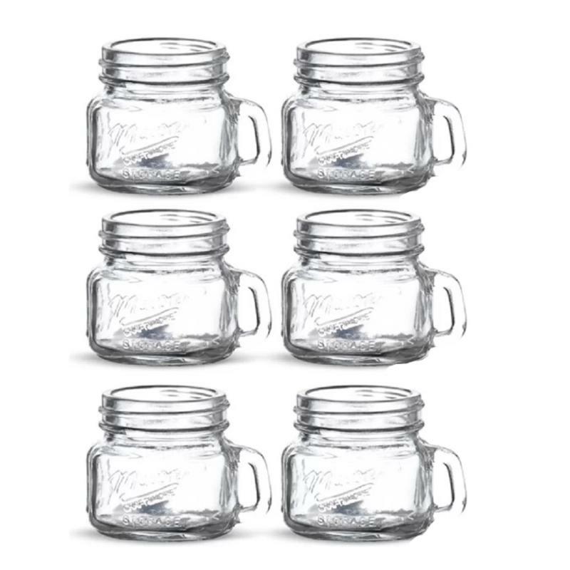 Drinkware & Serveware |   2 Oz Mason Jar Shot Glass – Set Of 6 Barware Drinkware & Serveware