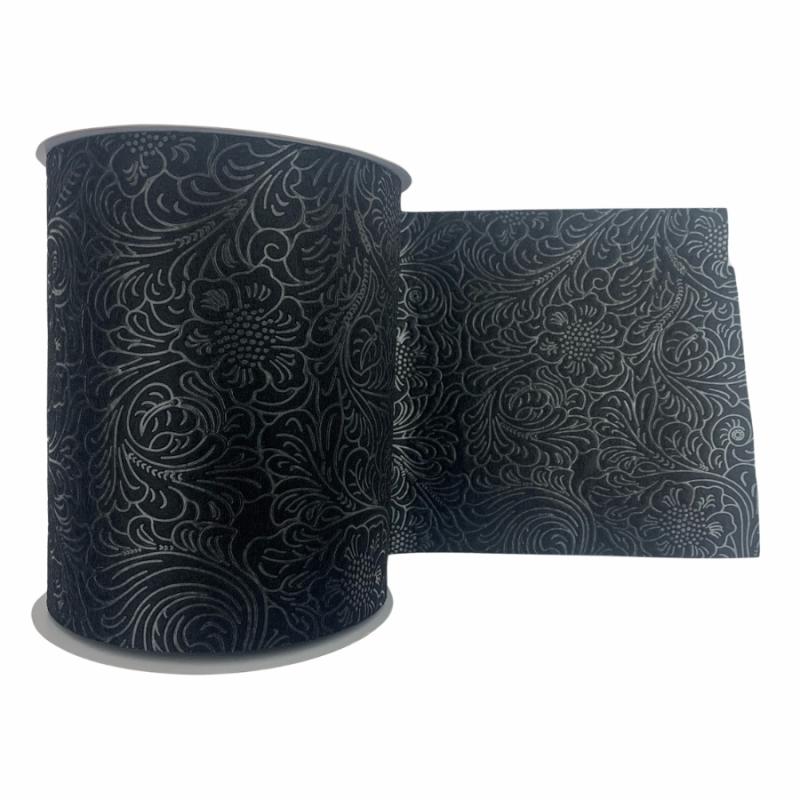 Embossed Ribbon |   6" Black Embossed Ribbon Embossed Ribbon Embossed Ribbon