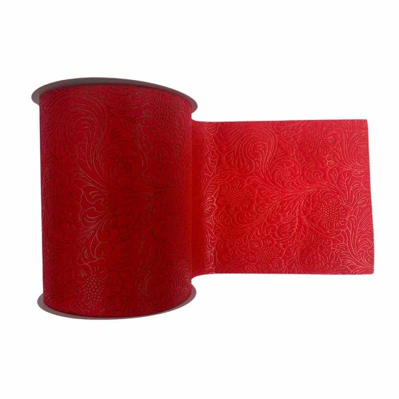 Embossed Ribbon |   6" Red Embossed Ribbon Embossed Ribbon Embossed Ribbon