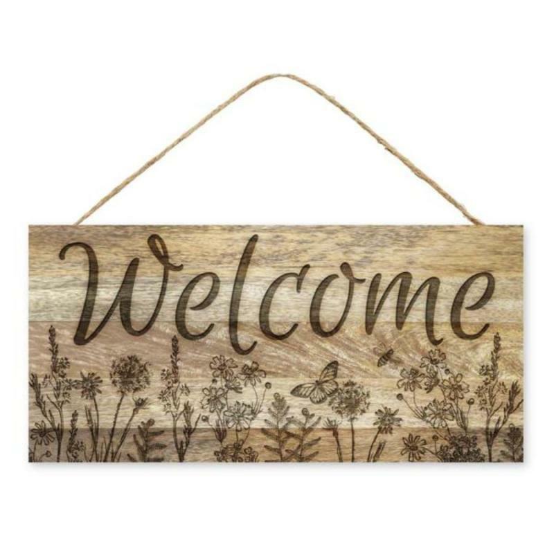 Fall Decor |   Welcome W/Wildflowers Wood Look Sign Fall Decor Fall Decor