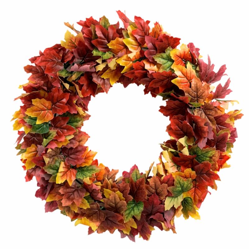 Fall Floral & Crafts |   22" Maple Leaf Wreath Fall Floral & Crafts Fall Floral & Crafts