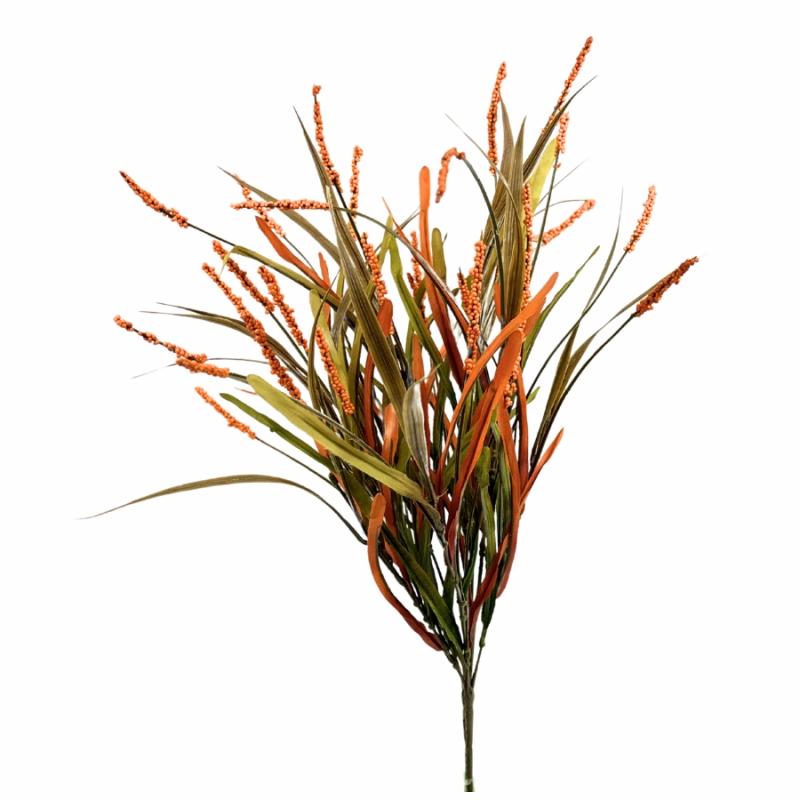 Fall Floral & Crafts |   24" Mini Cattail Grass Bush Fall Floral & Crafts Fall Floral & Crafts