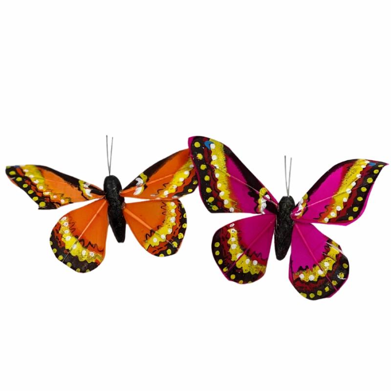 Floral Craft Supplies |   Styrofoam Butterfly 2-Pack Pink And Orange Crafting Floral Craft Supplies