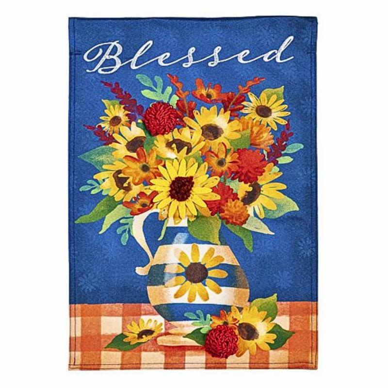 Garden Flags |   Blessed Fall Floral Arrangement Garden Flag Flags Garden Flags