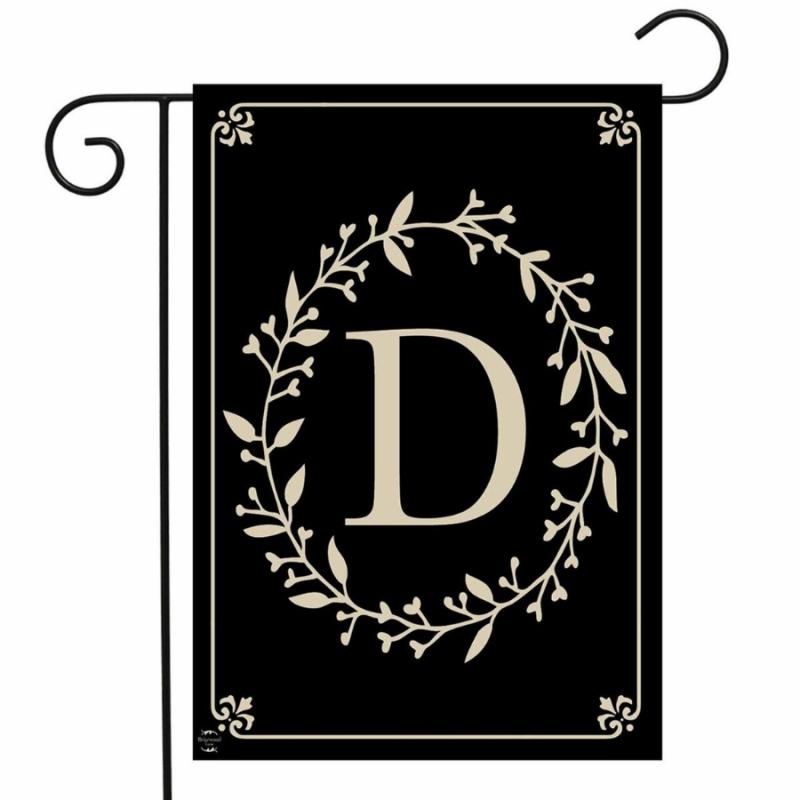 Garden Flags |   Classic Monogram Garden Flag – D Flags Garden Flags