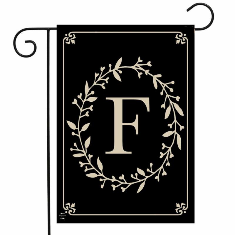 Garden Flags |   Classic Monogram Garden Flag – F Flags Garden Flags