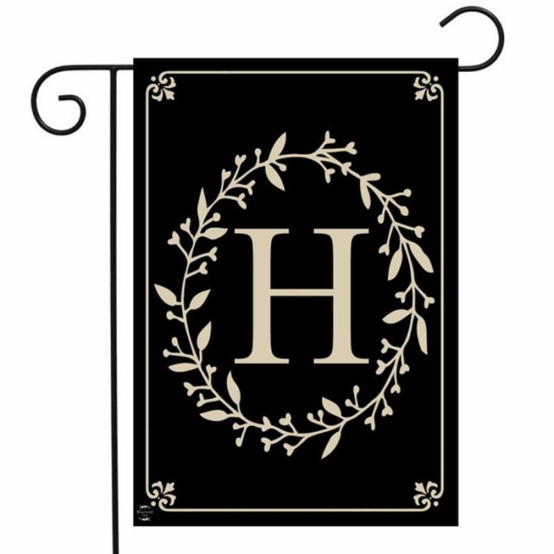 Garden Flags |   Classic Monogram Garden Flag – H Flags Garden Flags