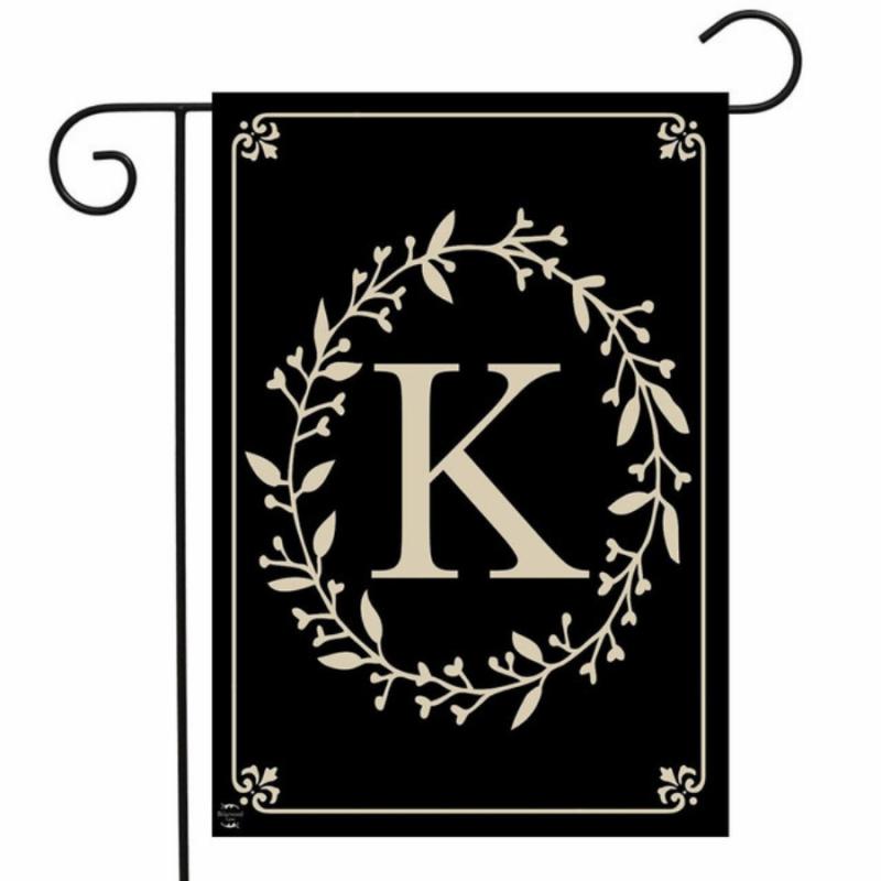 Garden Flags |   Classic Monogram Garden Flag – K Flags Garden Flags