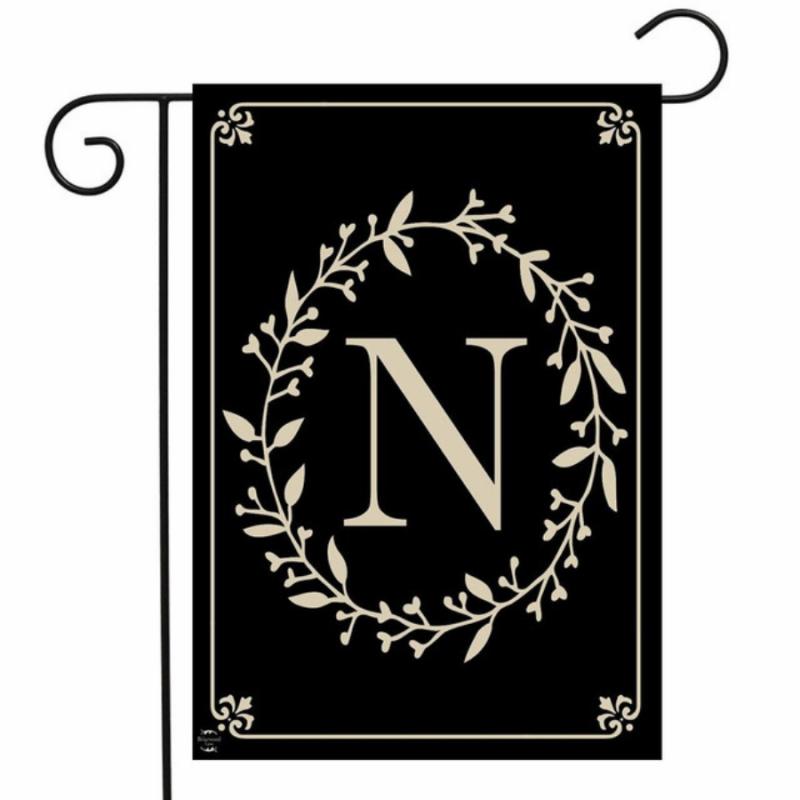 Garden Flags |   Classic Monogram Garden Flag – N Flags Garden Flags