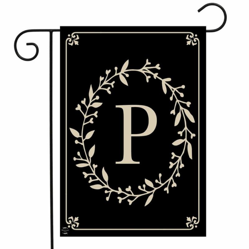 Garden Flags |   Classic Monogram Garden Flag – P Flags Garden Flags