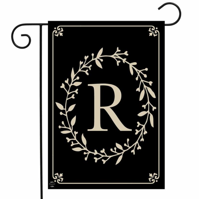 Garden Flags |   Classic Monogram Garden Flag – R Flags Garden Flags