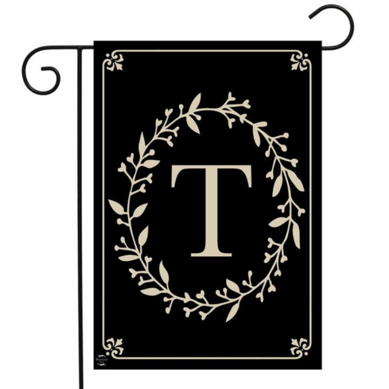 Garden Flags |   Classic Monogram Garden Flag – T Flags Garden Flags