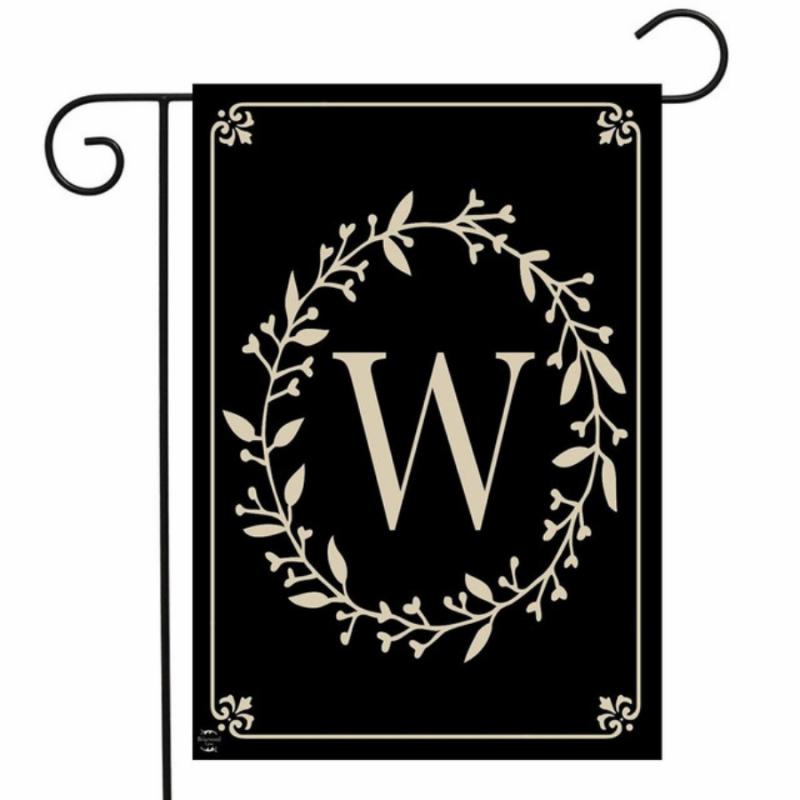 Garden Flags |   Classic Monogram Garden Flag – W Flags Garden Flags