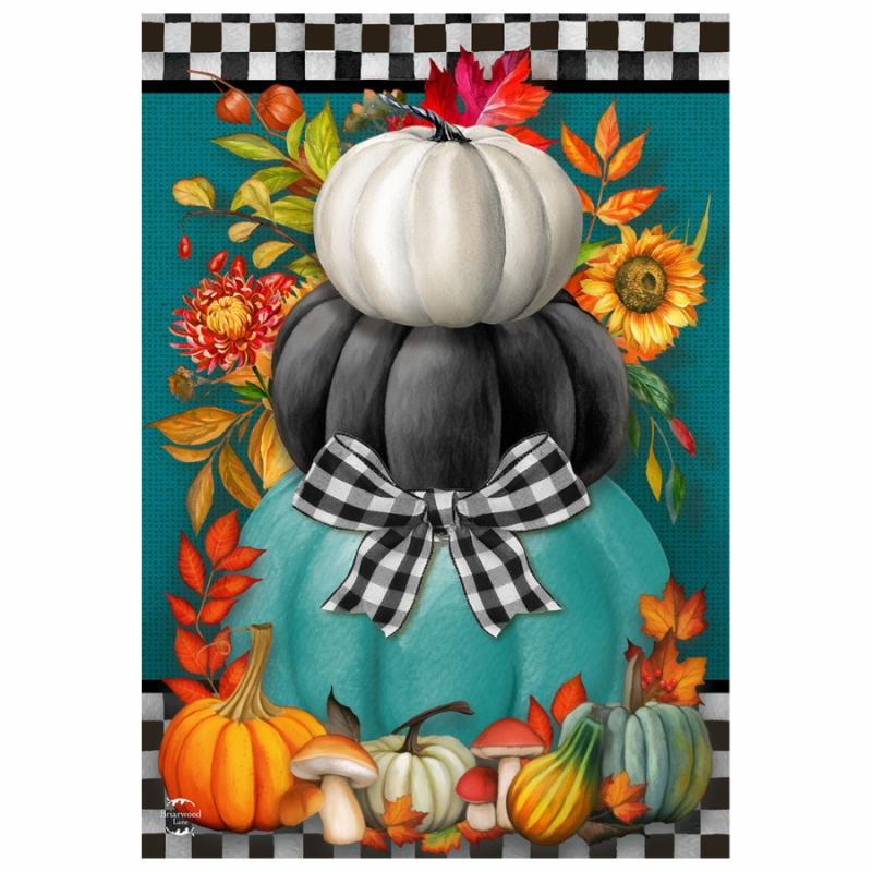 Garden Flags |   Colorful Pumpkin Stack Garden Flag Flags Garden Flags