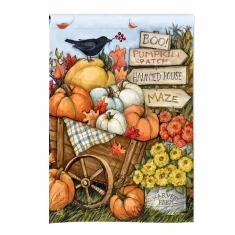 Garden Flags |   Fall Wheelbarrow Garden Flag Flags Garden Flags