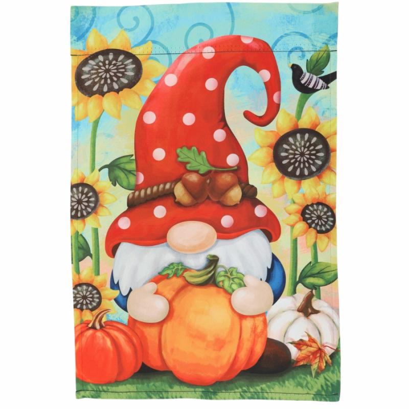 Garden Flags |   Gnome Pumpkin Garden Flag Flags Garden Flags