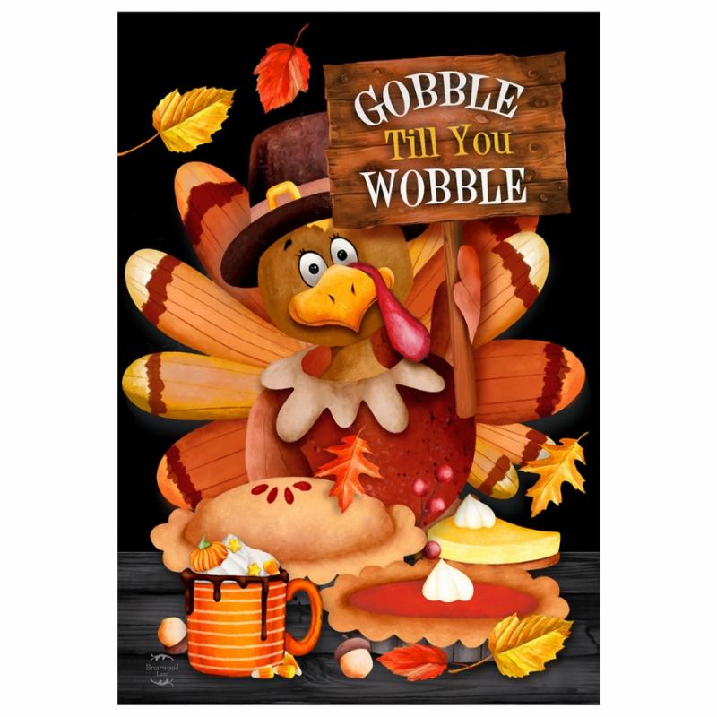 Garden Flags |   Gobble Turkey Garden Flag Flags Garden Flags