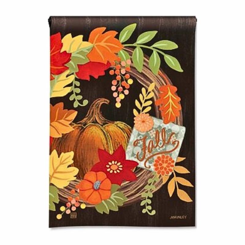 Garden Flags |   Grapevine Wreath Garden Flag Flags Garden Flags