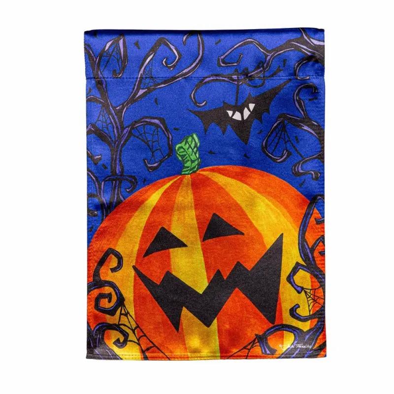 Garden Flags |   Halloween Jack O’ Lantern Lustre Garden Flag Flags Garden Flags