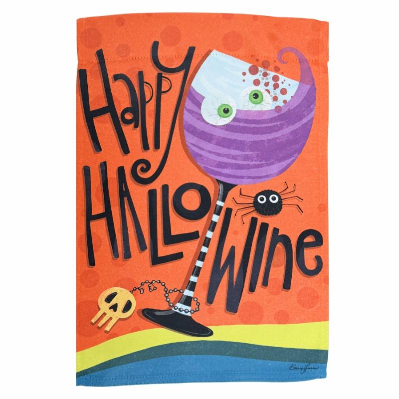 Garden Flags |   Happy Hallowine Garden Flag Flags Garden Flags