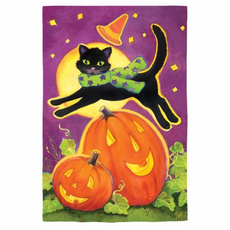 Garden Flags |   Over The Moon Cat Garden Flag Flags Garden Flags