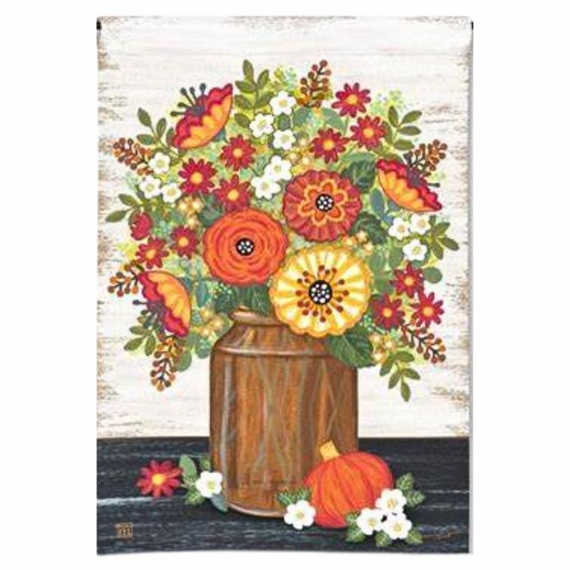 Garden Flags |   Rustic Fall Flowers Garden Flag Flags Garden Flags