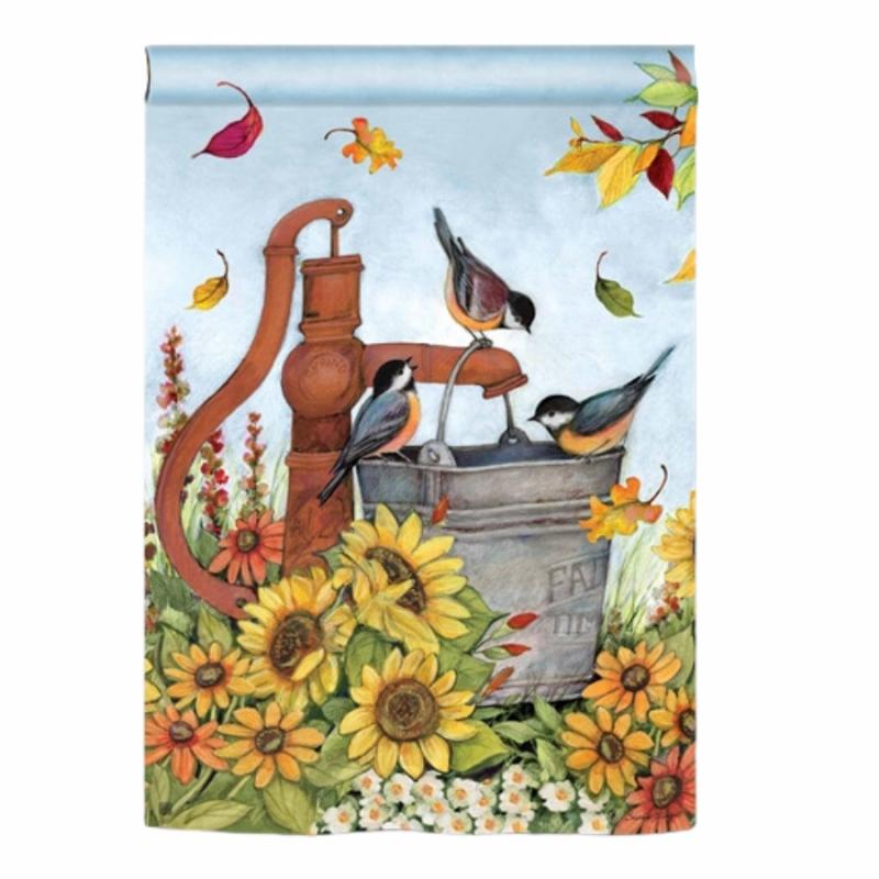 Garden Flags |   Water Bucket Birds Garden Flag Flags Garden Flags