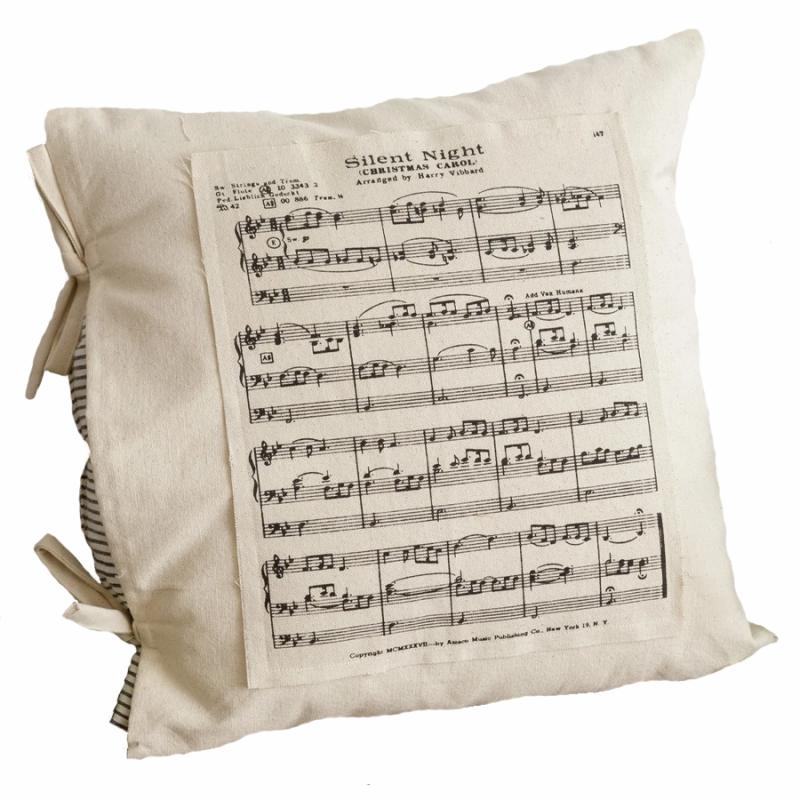 Indoor Pillows |   18" Square Silent Night Pillow With Slipcover Home Accents Indoor Pillows