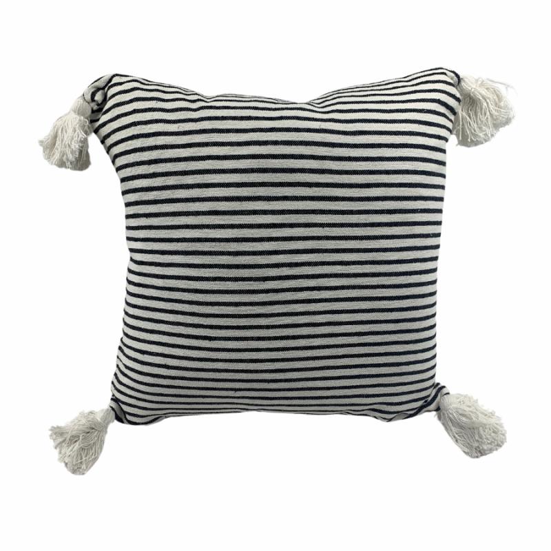 Indoor Pillows |   20" Tassels & Stripes Indoor Pillow Home Accents Indoor Pillows