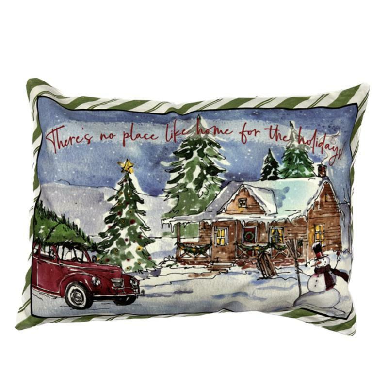 Indoor Pillows |   20" X 14" Home For The Holidays Pillow Home Accents Indoor Pillows