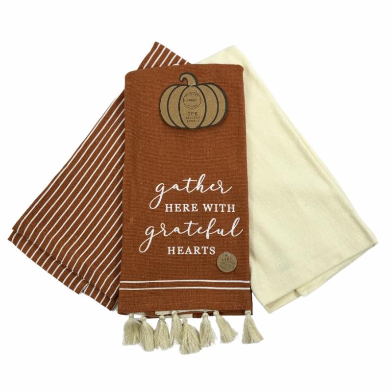 Kitchen Towels, Dish Cloths & Aprons |   3 Pack Gather Here Kitchen Towels Kitchen Towels, Dish Cloths & Aprons Kitchen Towels, Dish Cloths & Aprons