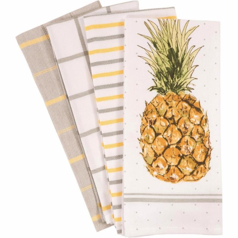 Kitchen Towels, Dish Cloths & Aprons |   4 Pack Pineapple Kitchen Towels Kitchen Towels, Dish Cloths & Aprons Kitchen Towels, Dish Cloths & Aprons